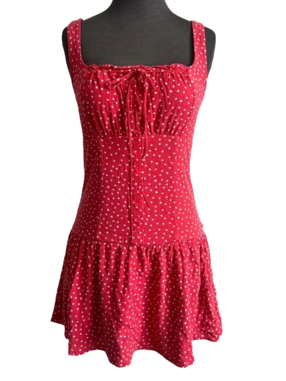 Red Polka Dot Sleeveless Sundress